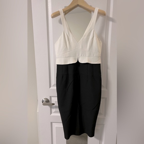 Zara two tones peplum dress small preowned - Picture 1 of 10